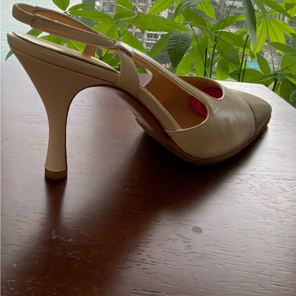 Handmade Italy ,Tanino Crisci ,size39.5 ,off white beige natural leather , heels - Picture 6 of 9